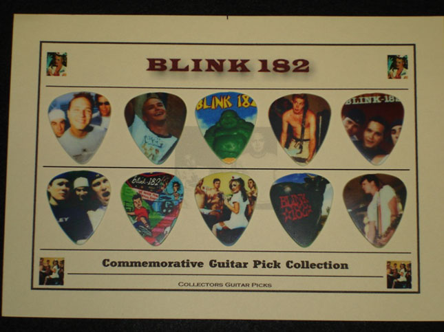 BLINK 182 Rare New Commemorative Guitar Picks Frame